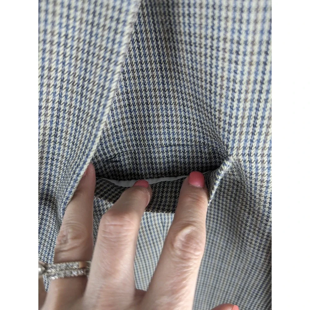 LAUREN Ralph Lauren Men's Houndstooth Sport Coat Silk Wool Jacket Sz 42L Paisley